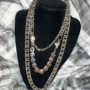Skull necklace multi layer